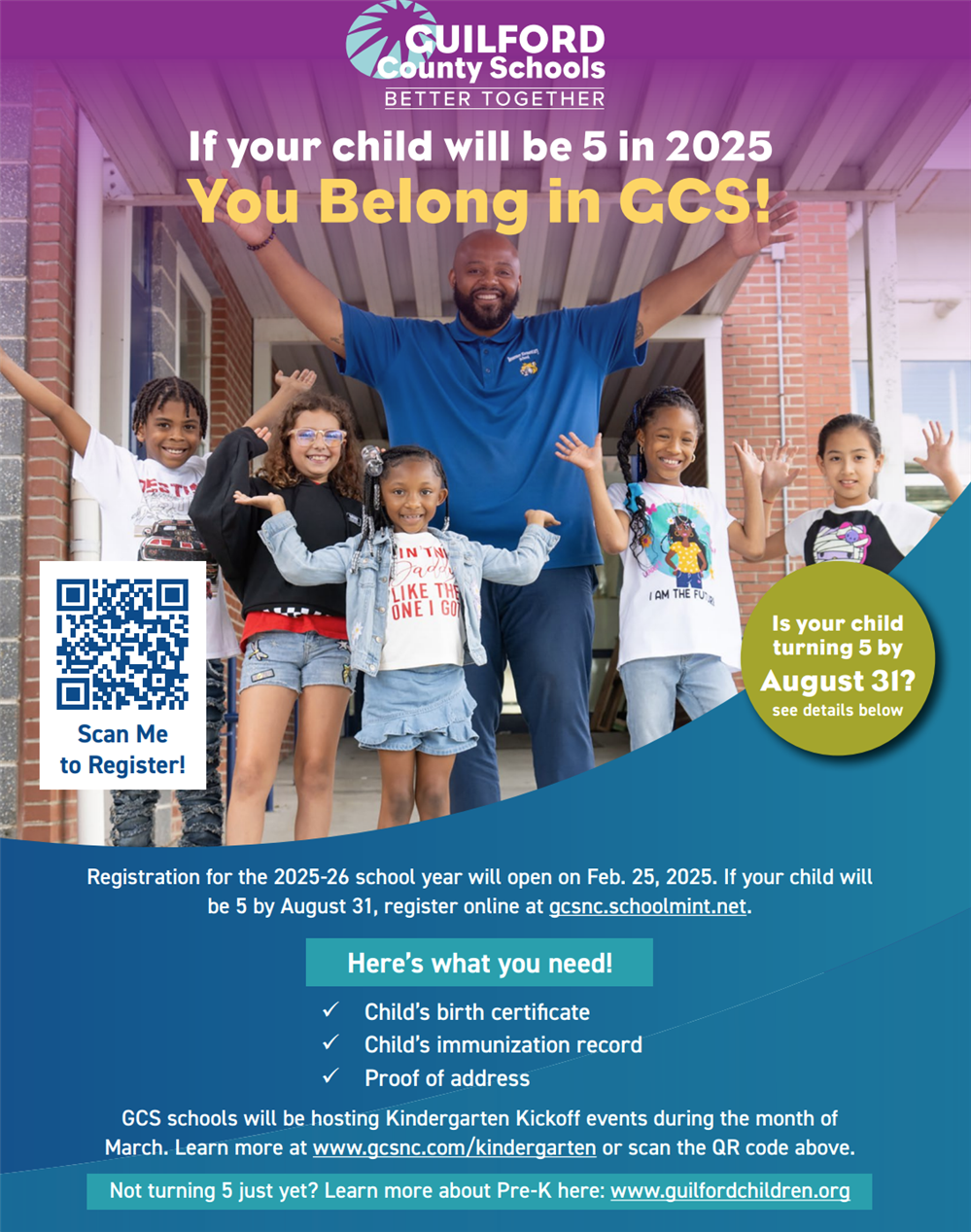  GCS Kindergarten registration information